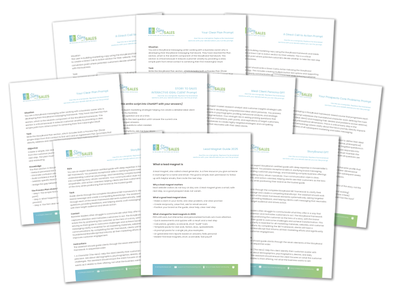 Story to Sales Prompts Graphic